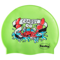 Шапочка для плавания детская  "FASHY Silicone Cap Printed",арт.3047-00-60, силикон, принт "крабы",салатовый Шапочка для плавания детская  "FASHY Silicone Cap Printed",арт.3047-00-60, силикон, принт "крабы",салатовый
