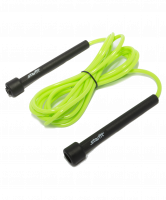 Скакалка RP-101 ПВХ с плаcтиковой ручкой, зеленая, 3 м