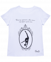 Футболка гимнастическая Chloe, хлопок, белый