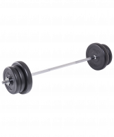 Штанга разборная BB-401, стальной гриф, пластиковые диски, 25 кг