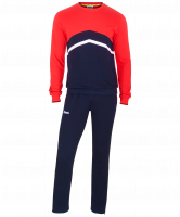 Тренировочный костюм JCS-4201-921, хлопок, темно-синий/красный/белый