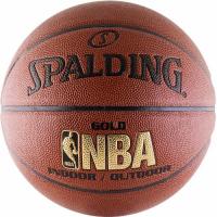Баскетбольный мяч матчевый "Spalding NBA Gold Series Indoor/Outdoor" 74-559z, размер 7