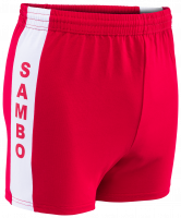 Шорты для самбо SS-01, красный, 34-42