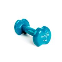 Гантель в виниловой оболочке AeroFit DB-VD-1K, 1 кг, зеленый