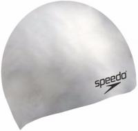 Шапочка для плавания Speedo Molded SilIcone Cap 8-709849086, серебристый, силикон Шапочка для плавания Speedo Molded SilIcone Cap 8-709849086, серебристый, силикон