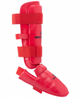Защита голень-стопа Flex для карате к/з, красный