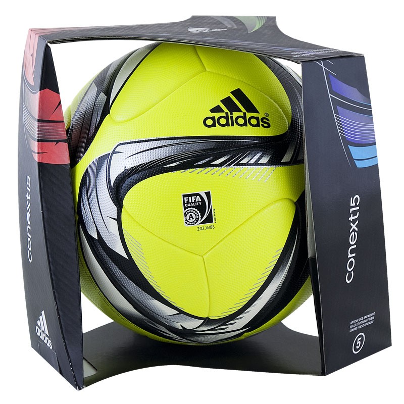 Футбольный мяч профессиональный "Adidas Conext Winter 15 OMB" M36881, размер 5