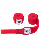 Бинт боксерский, 2,5 м, хлопок, красный