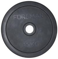 Диск обрезиненный Foreman FM\RUBO-15KG, черный