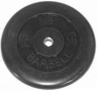 Диск обрезиненный Barbell MB-PltB50-15, d=50 мм, 15 кг