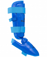 Защита голень-стопа Flex для карате к/з, синий