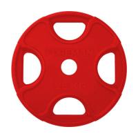 Диск обрезиненный Foreman FM\PRR-25KG\RD, цветной, с 4 отверстиями