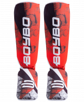Защита голень-стопа Red Flame, х/б, красный