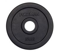 Диск обрезиненный Foreman FM\RUBO-5KG, черный
