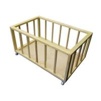 Тележка (корзина) деревянная для мячей и спортинвентаря, на колесиках