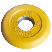 Диск обрезиненный Barbell, цветной, d=26 мм, 1.25 кг