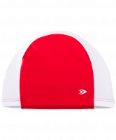 Шапочка для плавания, полиамид, красный/белый