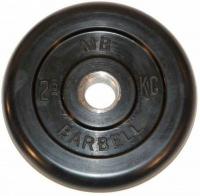 Диск обрезиненный Barbell MB-PltB26-2.5, d=26 мм, 2.5 кг