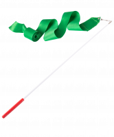 Лента для художественной гимнастики AGR-201 4м, с палочкой 46 см, зеленый