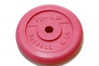 Диск обрезиненный цветной, d=31 мм, 5 кг (красный)