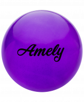 Мяч для художественной гимнастики AGB-101, 15 см, фиолетовый, с блестками