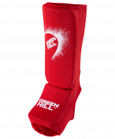 Защита голень-стопа SIC-6131, х/б, красная