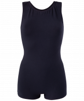 Купальник гимнастический Eva, без рукавов, хлопок, черный