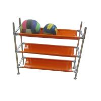 Стеллаж для мячей и спортивного инвентаря, 3 полки ТЕНТ, на 15-18 мячей, на колесах