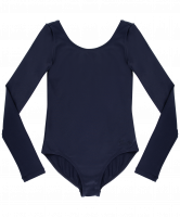 Купальник гимнастический Alica, длинный рукав, полиамид, черный