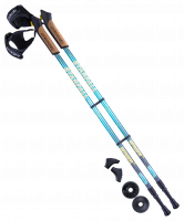 Палки для скандинавской ходьбы Starfall, 77-135 см, 2-секционные, синий/серый/жёлтый