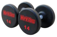 Гантели фиксированные Torres FM\LZUD-54KG, уретановые с лазерным логотипом, 54 кг