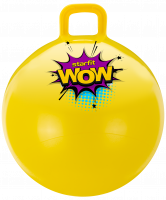 Мяч-попрыгун GB-0402, WOW, 55 см, 650 гр, с ручкой, жёлтый, антивзрыв