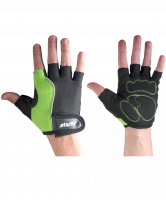 Перчатки для фитнеса SU-108, зеленые/черные