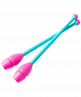 Булавы для художественной гимнастики Exam, 36 см, аквамарин/розовый