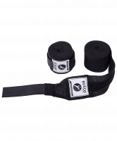 Бинт боксерский, 3,5 м, хлопок, черный