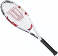 Ракетка для большого тенниса Wilson Federer 100 Gr3 WRT32600U3, красно-бело-черный Ракетка для большого тенниса Wilson Federer 100 Gr3 WRT32600U3, красно-бело-черный