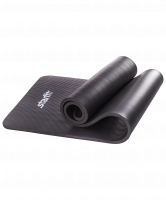 Коврик для йоги FM-301, NBR, 183x58x1,5 см, черный
