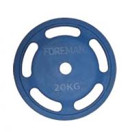 Диск обрезиненный Foreman FM\ROEZH-20KG-BL, цветной
