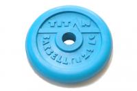 Диск обрезиненный цветной, d=31 мм, 2.5 кг (синий)
