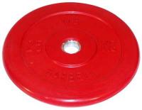 Диск обрезиненный Barbell, цветной, d=31 мм, 25 кг