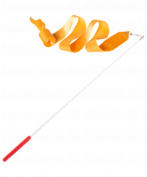 Лента для художественной гимнастики AGR-201 4м, с палочкой 46 см, оранжевый