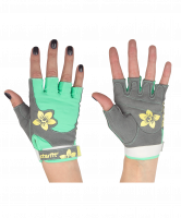 Перчатки для фитнеса SU-112, серые/мятные/желтые