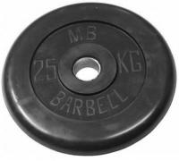 Диск обрезиненный Barbell MB-PltB50-25, d=50 мм, 25 кг