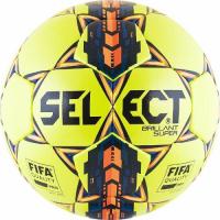 Футбольный мяч профессиональный "Select Brillant Super FIFA Yellow" 810108-056, размер 5