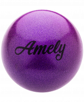 Мяч для художественной гимнастики AGB-103 15 см, фиолетовый, с насыщенными блестками