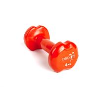 Гантель в виниловой оболочке AeroFit DB-VD-2K, 2 кг, красный