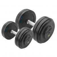 Набор фиксированных обрезиненных гантелей AeroFit RFD-2.5/25, 2.5-25 кг, 10 пар