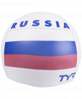 Шапочка для плавания Russia Silicone Swim Cap, силикон, LCSRUS/100, белый