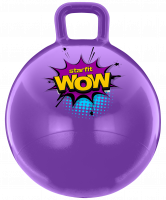 Мяч-попрыгун GB-0402, WOW, 55 см, 650 гр, с ручкой, фиолетовый, антивзрыв
