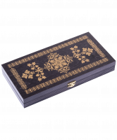 Нарды "Восточная звезда" 111-14 большие, 600х300х40 мм, черно-золотой